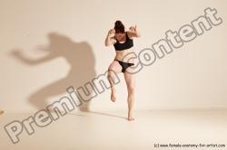 Underwear Martial art Woman White Moving poses Average long brown Dynamic poses Academic